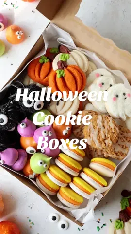 My 2025 Halloween Cookie Boxes 🎃🕸️👻 These were so fun to make!! All the recipes are linked in my bio or you can google chelsweets Halloween Cookie Boxes #halloween #cookieboxes