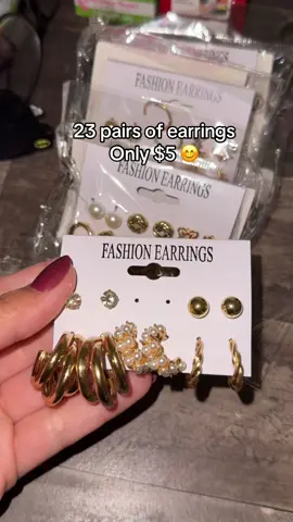 24 pair of earrings for just $5 