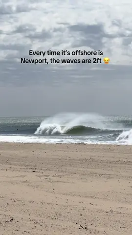 Offshore winds in Newport are a blessing, but it always seems to be flat… #surf #surfing #newport #offshore #surftok 