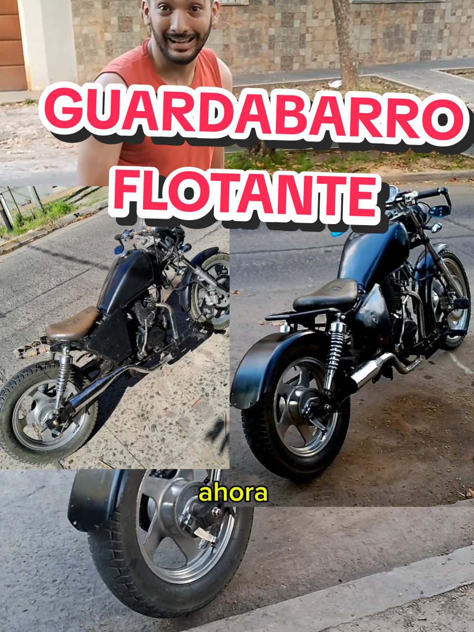 Adaptandole un guardabarro de trailer a mi moto custom 200cc