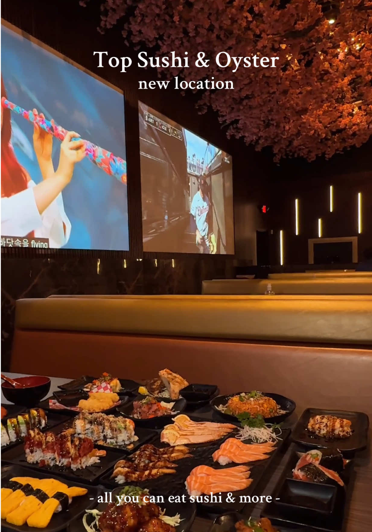 Looking for your next sushi spot? 👀 The new Top Sushi & Oyster Sahara has it all! 🥢 Spacious dining area + booth sections that can fit your whole crew 🍣 ALL YOU CAN EAT menu that feels never-ending This place is perfect for big parties or just satisfying your sushi cravings!  Top Sushi & Oyster Sahara 📍7293 W Sahara Ave. #fyp #vegaslocal #wheretogovegas #allyoucaneatsushi #japanesefood 