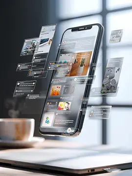 A smooth futuristic animation showcasing a smartphone alive with dynamic social media feeds — every swipe and scroll feels real. Perfect blend of tech and creativity. #AIAnimation #TechVibes #DigitalDesign #CinematicEdit #CapCutAI 