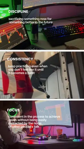Disciplin. Konsekvens. Fokus. De tre nøgler til succes. Det handler ikke om motivation, men om at gøre det — også når du ikke føler for det. Hold fokus, ofr noget nu for noget bedre senere, og bliv ved indtil det bliver en del af dig 💯🔥 #disciplin #fokus #konsekvens #motivation #trading          