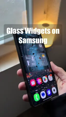 Glass Widgets on Samsung #fyp #foryou #samsung #tip #apps 