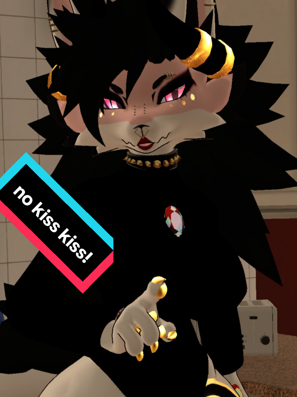 no kiss kiss #vrchat #furry #memestiktok #fyp #memes 
