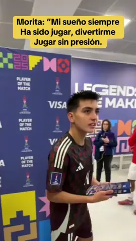 Morita” mi sueño siempre ha sido jugar y divertirme sin presión “ #gilbertomoramundialsub20 #gilbertomora
