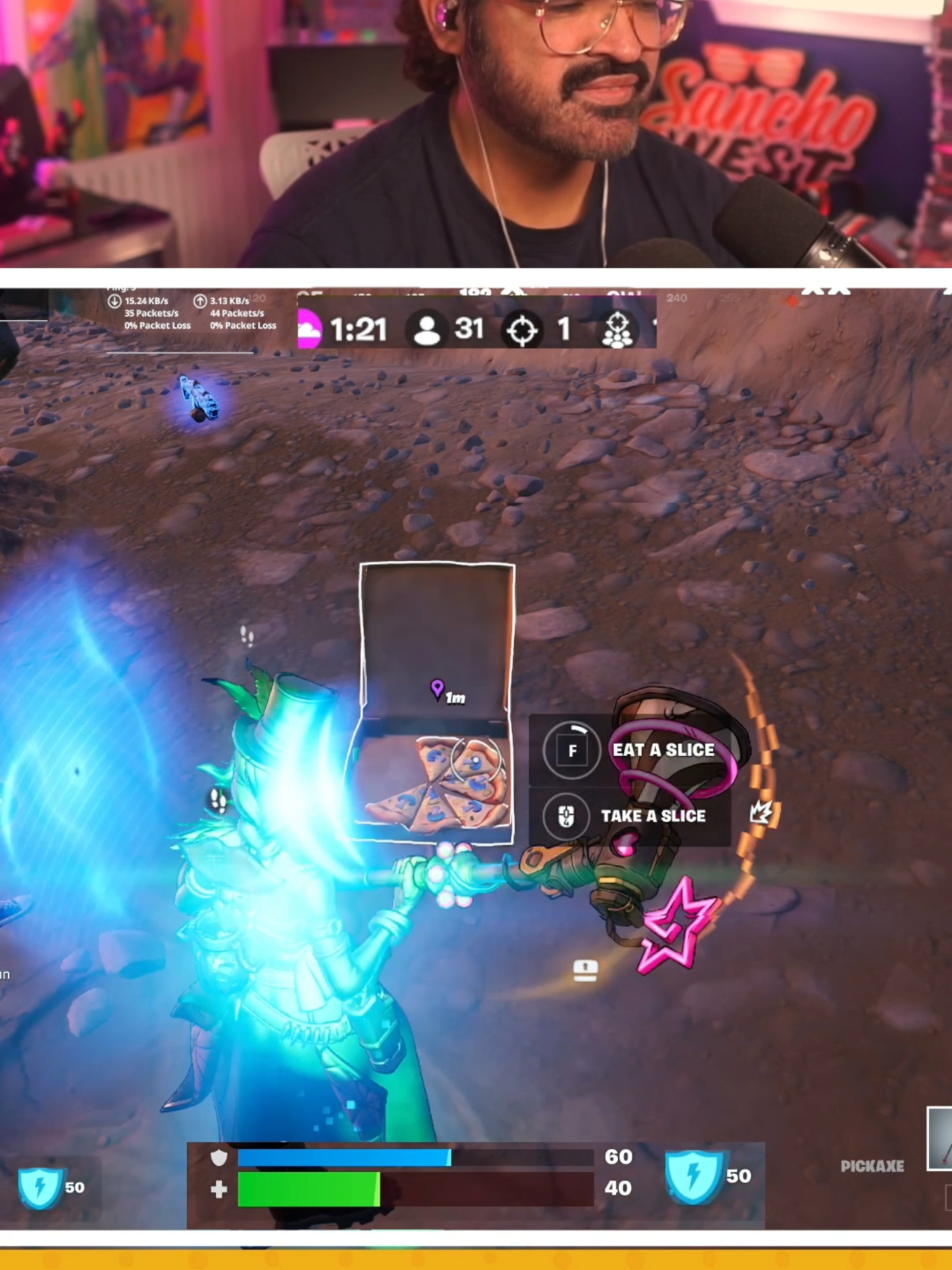 Sharing Delulu Pizza #fortnite #proximitychat #fortnitedelulu #fornitememes #fortnitefunny #gaming