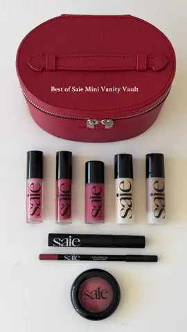 @Saie vanity case in red filled with all of their best products ❤️ #saievanitycase #makeup #girlthings #beauty #aesthetic 