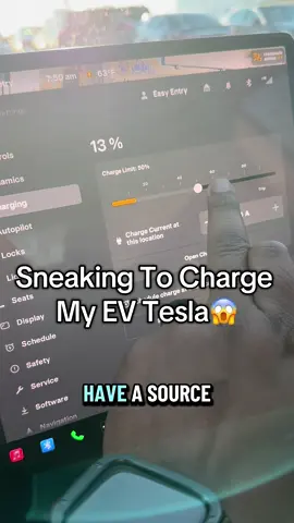 Being sneaky to charge my EV Tesla!!! #sneaky 😈 #teslamodel3 #creatorsearchinsights #foryoupage #fypシ 
