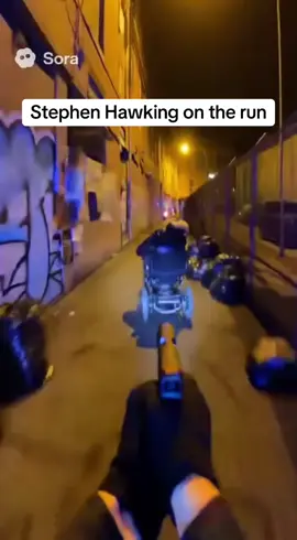 Stephen Hawking on the run