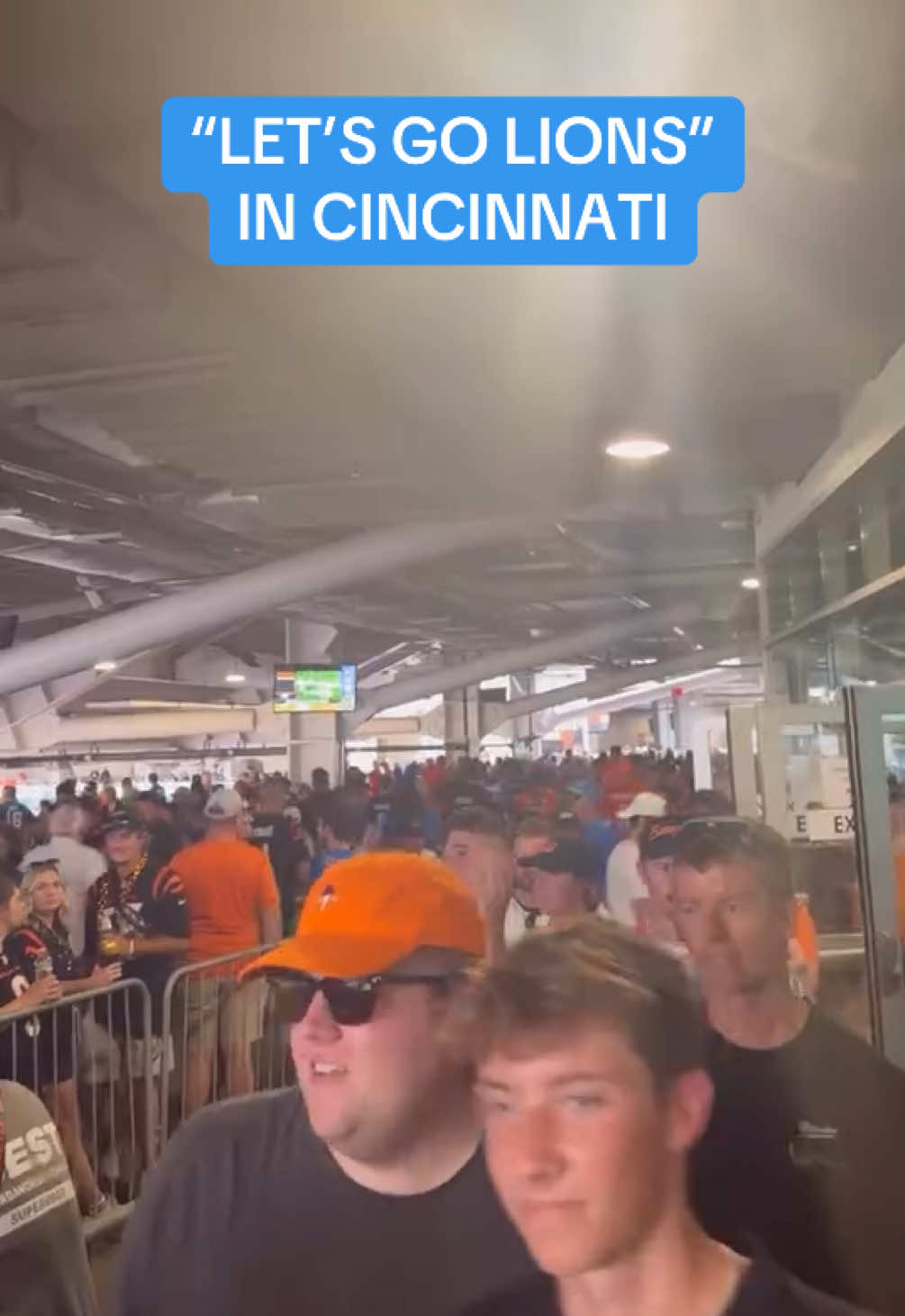 Lions fans making themselves feel right at home in Cincy (via IG/aidenkersten2004) #detroitlions #onepride #nfl #football 