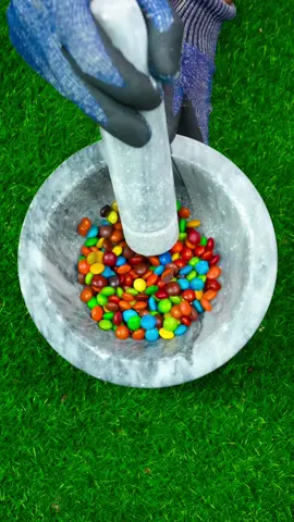 Crushing M&Ms 🍫 #satisfying #asmr