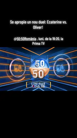 Se apropie un nou duel plin de tensiune: Ecaterina vs. Oliver! ➡ Doar unul va merge mai departe. Cine va face pasul spre victorie? 👉Nu rata 50:50 Romania, de luni până joi, de la 19:20, la Prima TV !