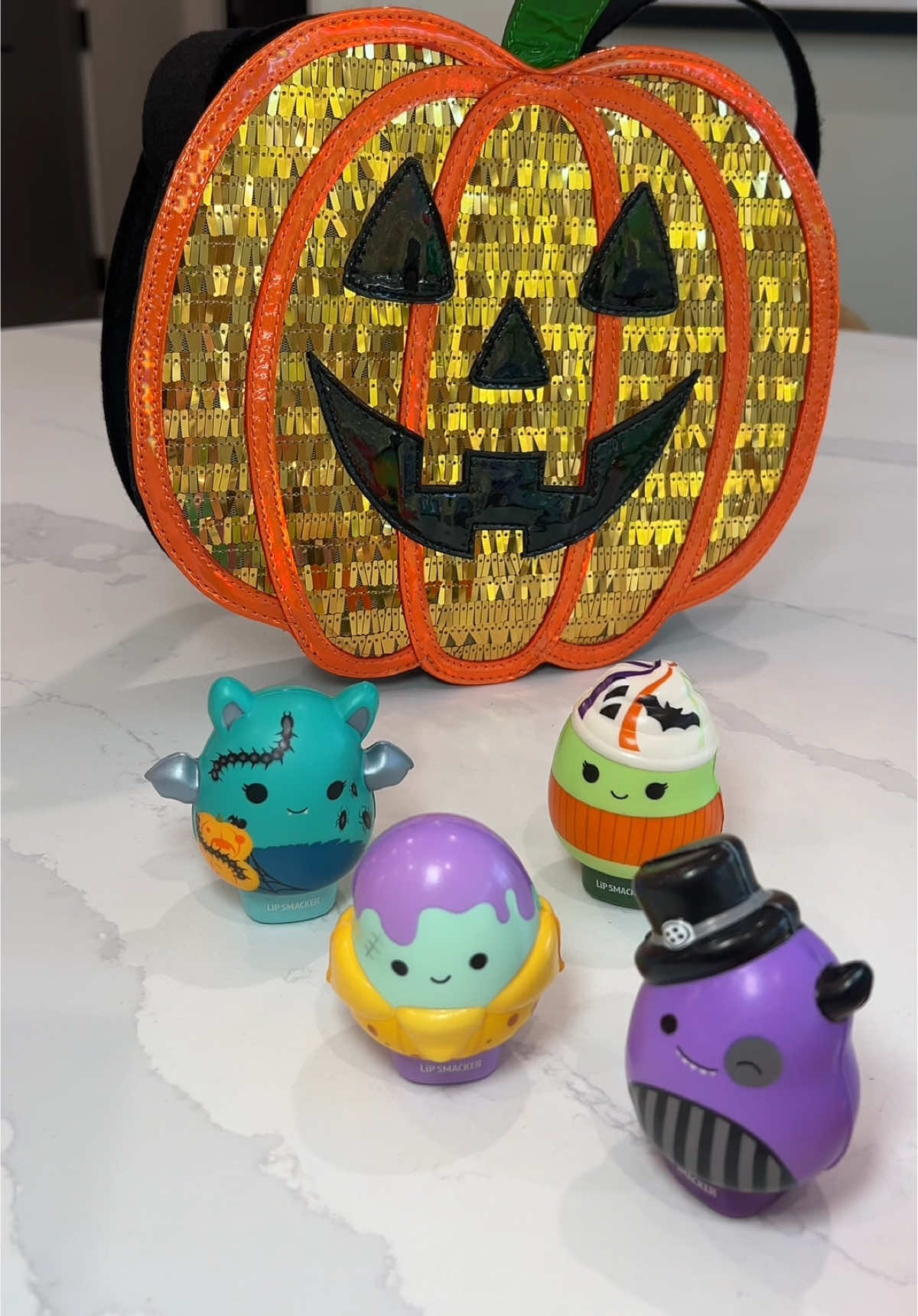 How cute is this Squishmallow lip balms?! Would make the cutest boo basket stuffer!🎃✨🥰 #squishmallows #squishmallowlipgloss #kortneyandkarlee 