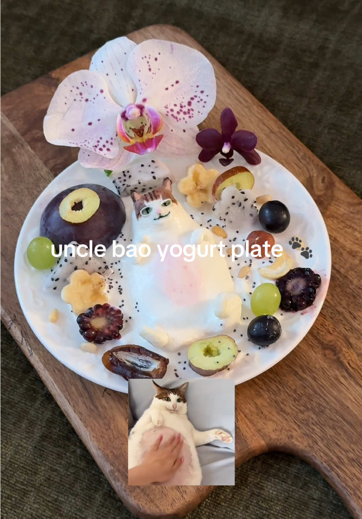 uncle bao kitty dry yogurt bowl 🍈🐈 #fyp #yogurtbowl #unclebao #cutefood #dryyogurt 