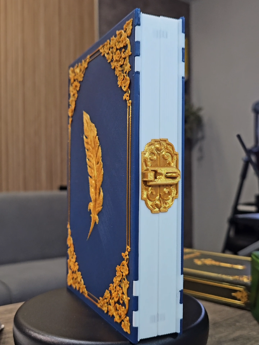 3D Printed Book Case with a SECRET Mechanism Download STLs: https://cults3d.com/:3498993 A vintage-style book cover with a clever sliding mechanism: open it, and the book smoothly glides out on its own. It's not just a protective case, but also a piece of decor that adds character to your shelf. Now on @cults3d  Printed on @Creality official Hi #3dprinting #3dprint #aesthetic  #books #3dprint 