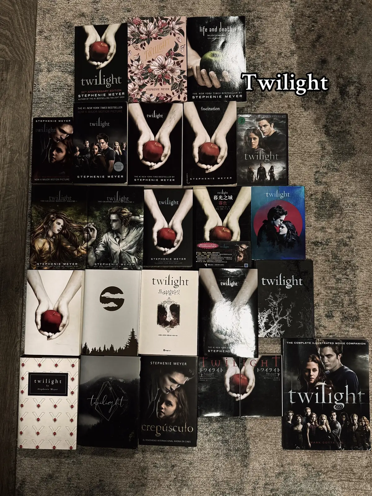 A glimpse of my collection, separated by book ❤️ #twilight #thetwilightsaga #twihard #BookTok #fyp