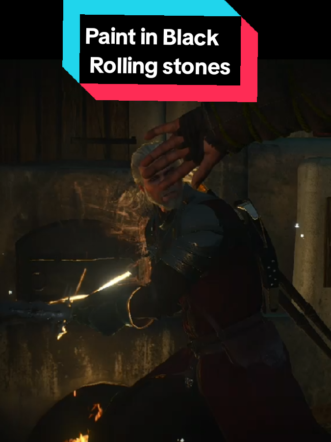 Paint in Black Rolling stones the witcher 3 wild Hunt hym #thewitcher3 #games #GamesNoTikTok #rollingstones 