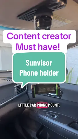 This phone holder is a must have if you are a content creator! #sunvisorphoneholder #contentcreator #influencer #tiktokmademebuyit #contentcreatormusthaves 