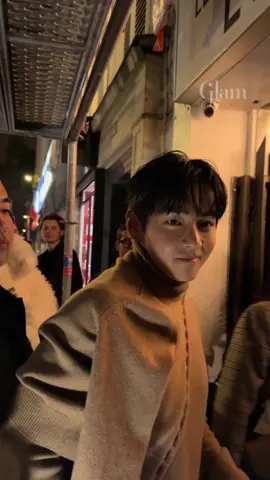 #taehyung arrives at the Céline after party tonight in Paris #fashionweek #paris #celine #bts 