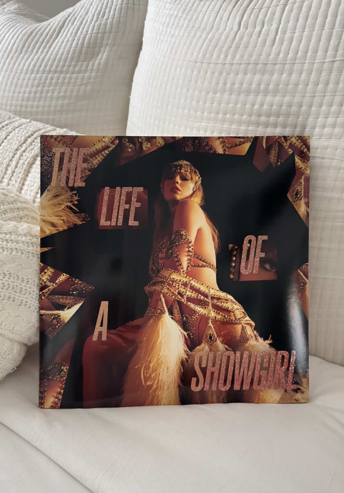prettiest vinyl i own!🩷🧡 #taylorswift #fyp #ts12 