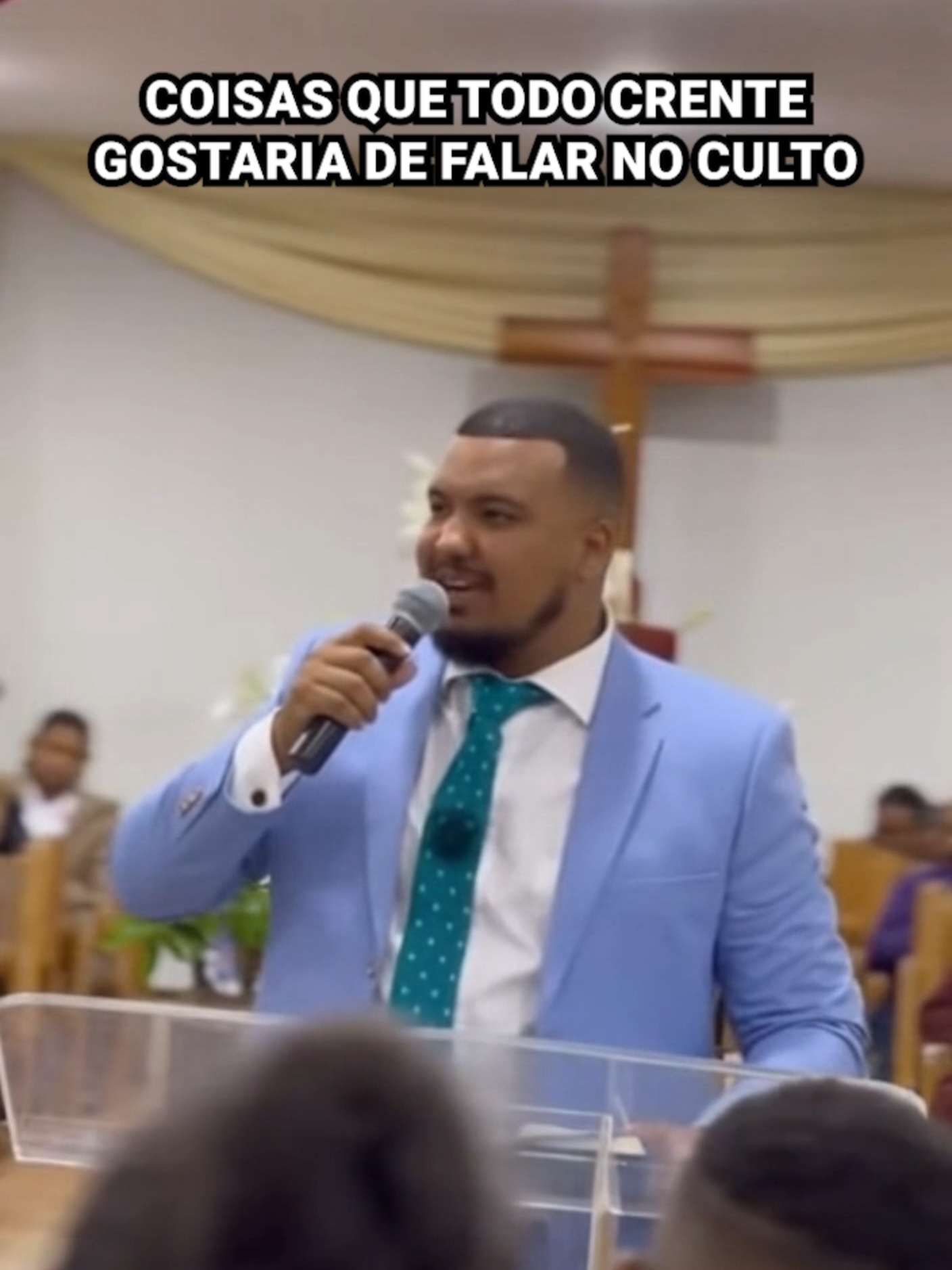 Coisas que todo crente gostaria de falar dentro da igreja #sora2 #inteligenciartificial