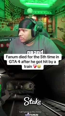 Fanum died for the 5th time in GTA 4 after he got hit by a train ❤️‍🩹😭 #fanjm #gta4 #fyp 