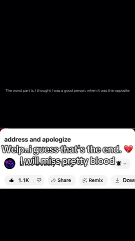 i am greatful for all the people I have met while in the fandom especially mamba i enjoyed the people and the series now it is time for an end😞😞I'm crying #prettyblood #littledeadlything #prettybloodredsnow #finalgoodbye 
