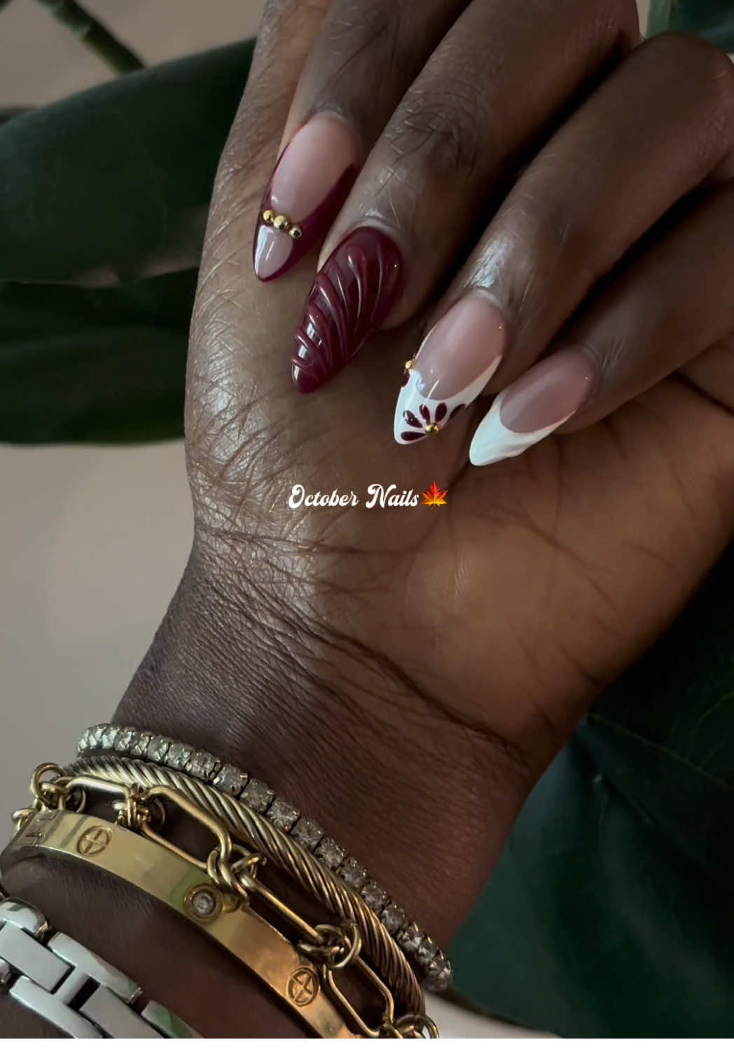 I loveee!  I haven’t stopped looking at my nails since I got them done! 🙂‍↔️ #nails #fallnails #nailsinspo #fypシ 