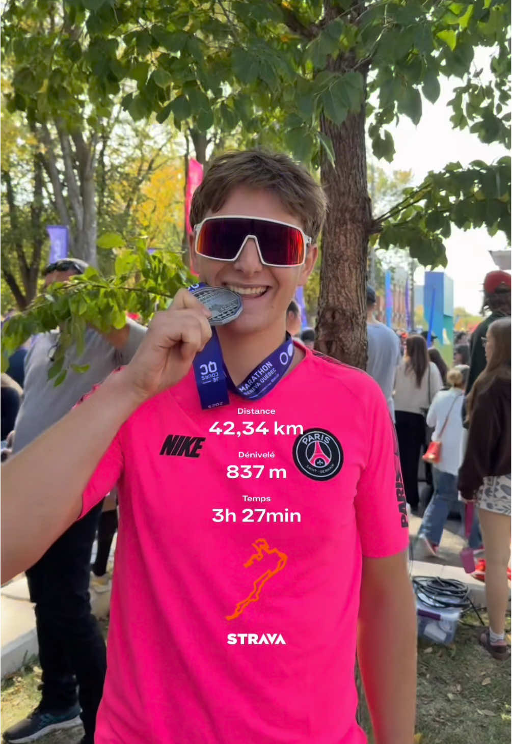 Official Time 3:27:04 🩷 10th AG -19y #Fitness #marathon #Running #newbalanceshoes #psg 