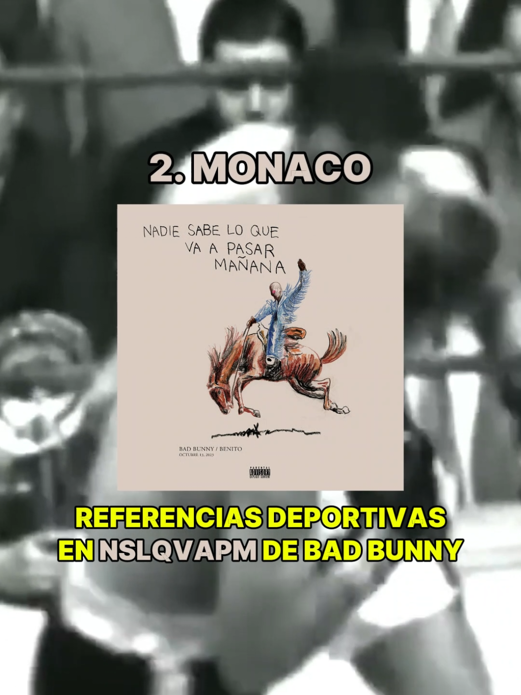 REFERENCIAS DEPORTIVAS EN NSLQVPM DE BAD BUNNY 2 #badbunny #monaco #messi #f1 #checoperez 