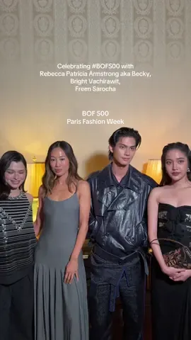 Wearing my super casual Amiya dress to celebrate BOF 500 with #RebeccaPatriciaArmstrong aka Becky, #BrightVachirawit, #FreenSarocha, #Davikah @The Business of Fashion Paris Fashion Week