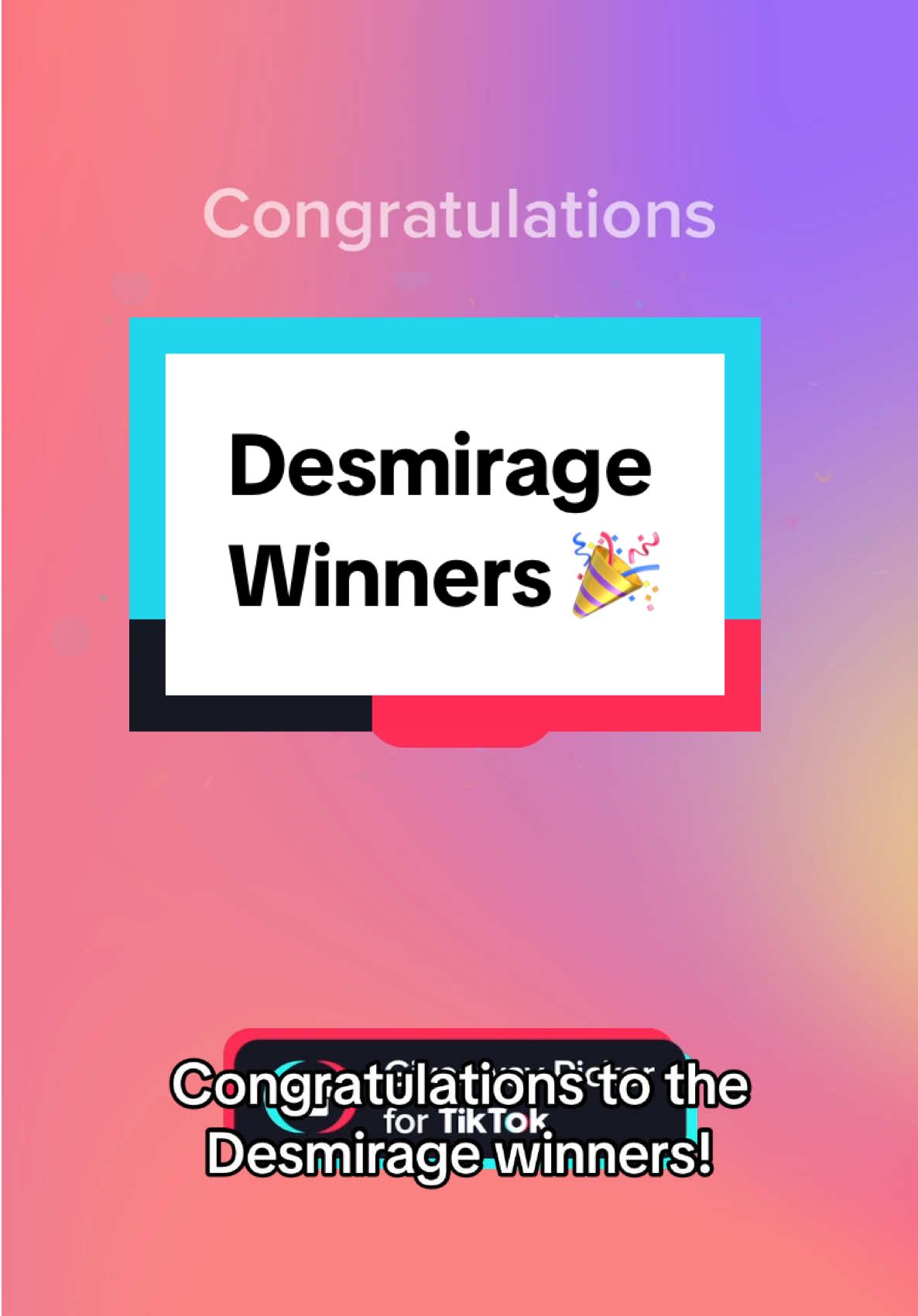 Congratulations to our @Desmirage winners!! #giveaway #prizepicks #desmirage #prize #winner @cherryblondebby @Angie 