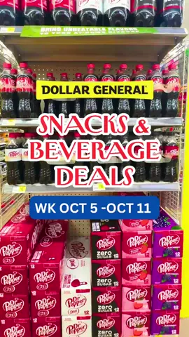 DOLLAR GENERAL  SNACKS & BEVERAGE WEEK OCT 5 - OCT 11 #creatorsearchinsights #dollargeneralcouponing #snacks #beverage 