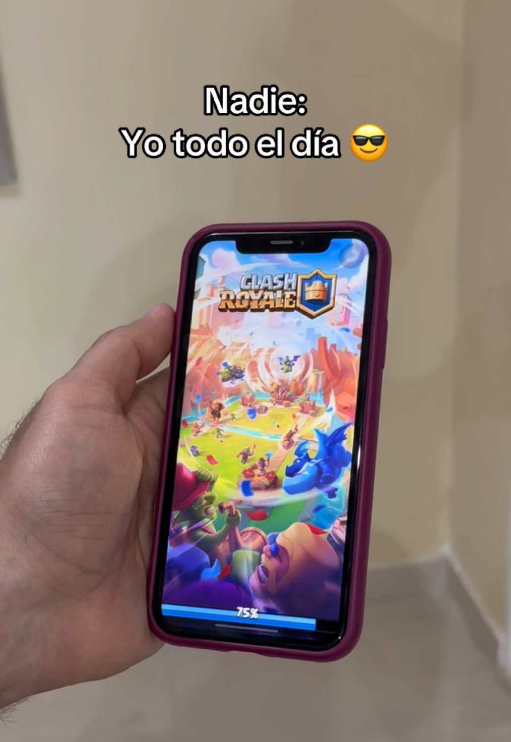 Yo en cualquier momento del día jugando a Clash Royale😎 #clashroyale #Viral #clashroyalememes #supercell #logbait 