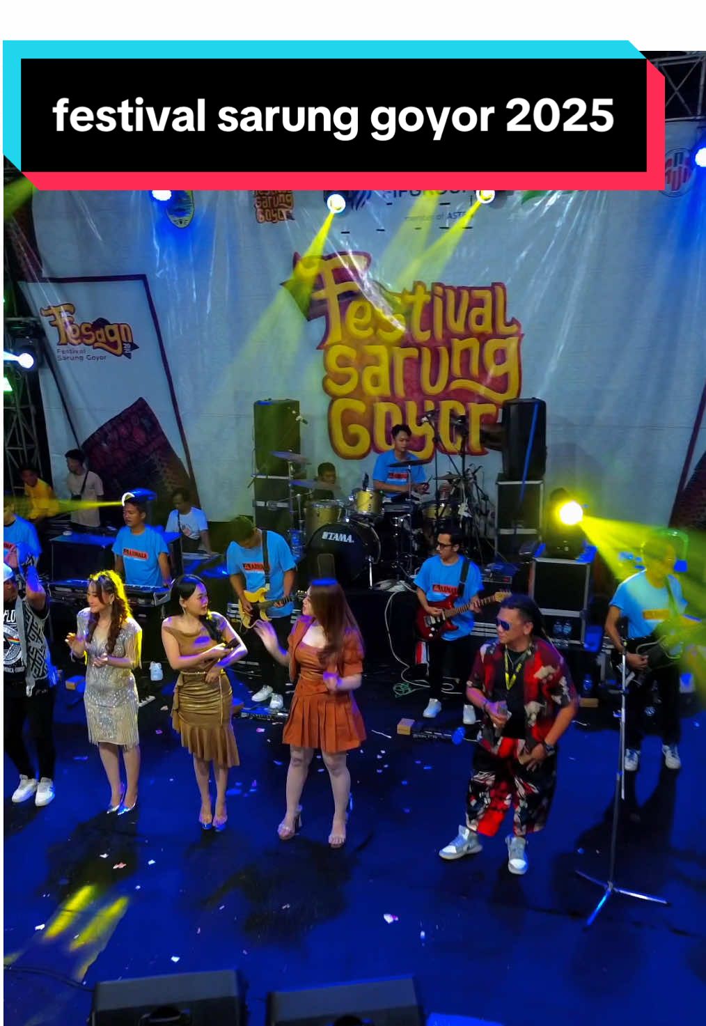 acara puncak festival sarung goyor 2025, desa wanarejan utara di tutup dengan geyal geyol :)