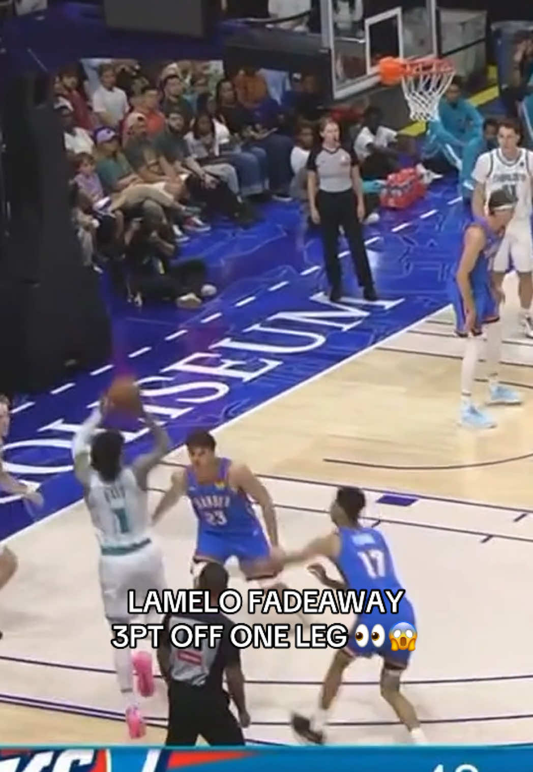 LaMelo out here inventing new ways to score 😂🔥 #basketball #NBA #nbabasketball #hornets #lameloball 