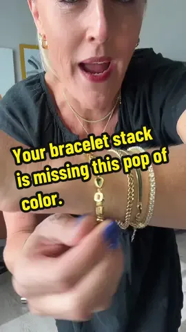 Soft pops of color make any bracelet stack feel more intentional. This gemstone bracelet adds that perfect touch — vibrant, unique, and just enough to catch the light without overpowering your look. 🌈✨ #BraceletStack #GemstoneBracelet #JewelryLover #StackGoals #EverydayStyle  
