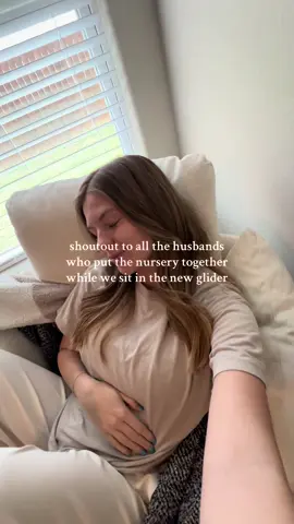 Yes the 2 videos are at different times of the day and yes this was a long time ago (no belly lol)🤎 #fyp #pregnancy #nursery #boydad #husband @Jase Houchin 