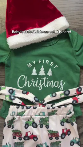 Baby’s first Christmas outfit is here! #babychristmas #babysfirstchristmas #firstchristmas #babychristmasoutfit #firstchristmasoutfit 