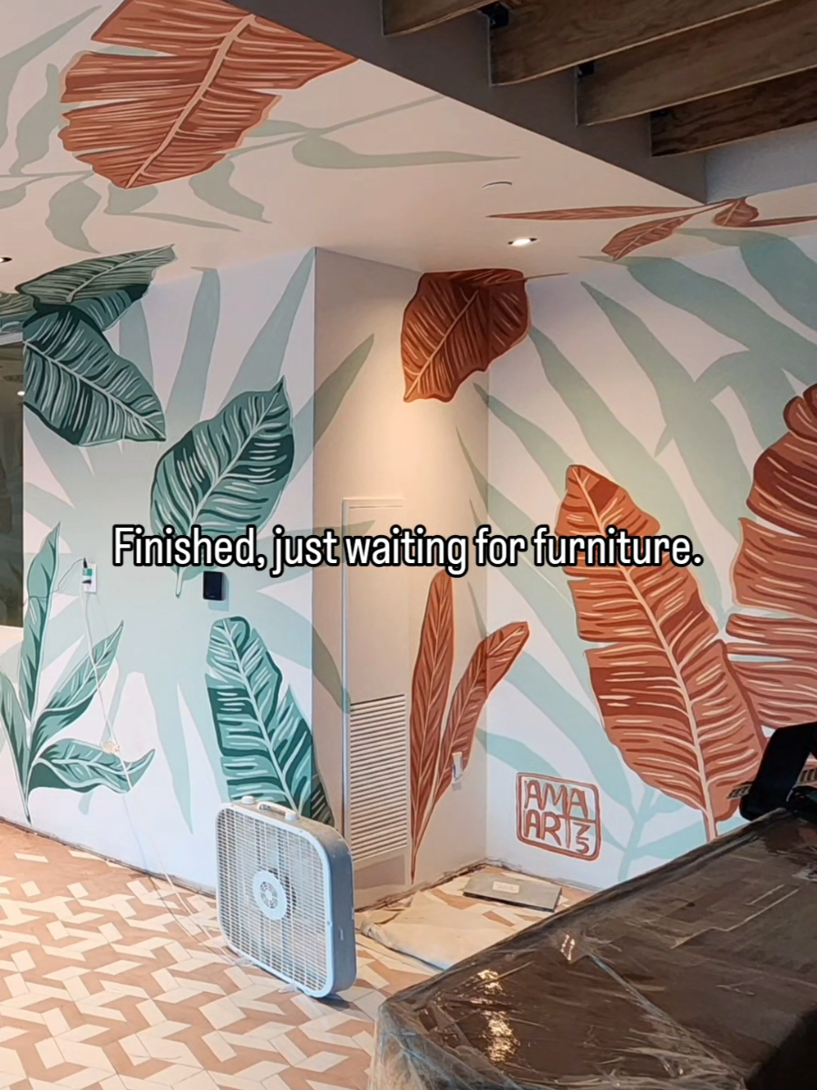 flew to Turks and Caicos to paint this room mural...full video loading. #muralart #muralist #mural #artist #art 