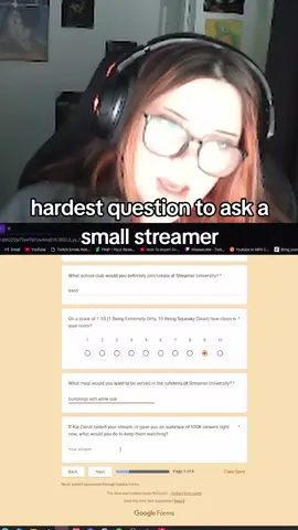 toughest question in the application tbh 🗣️ #streameruniversityapplication #streamersuniversity #weaselcake #streamer #twitch 