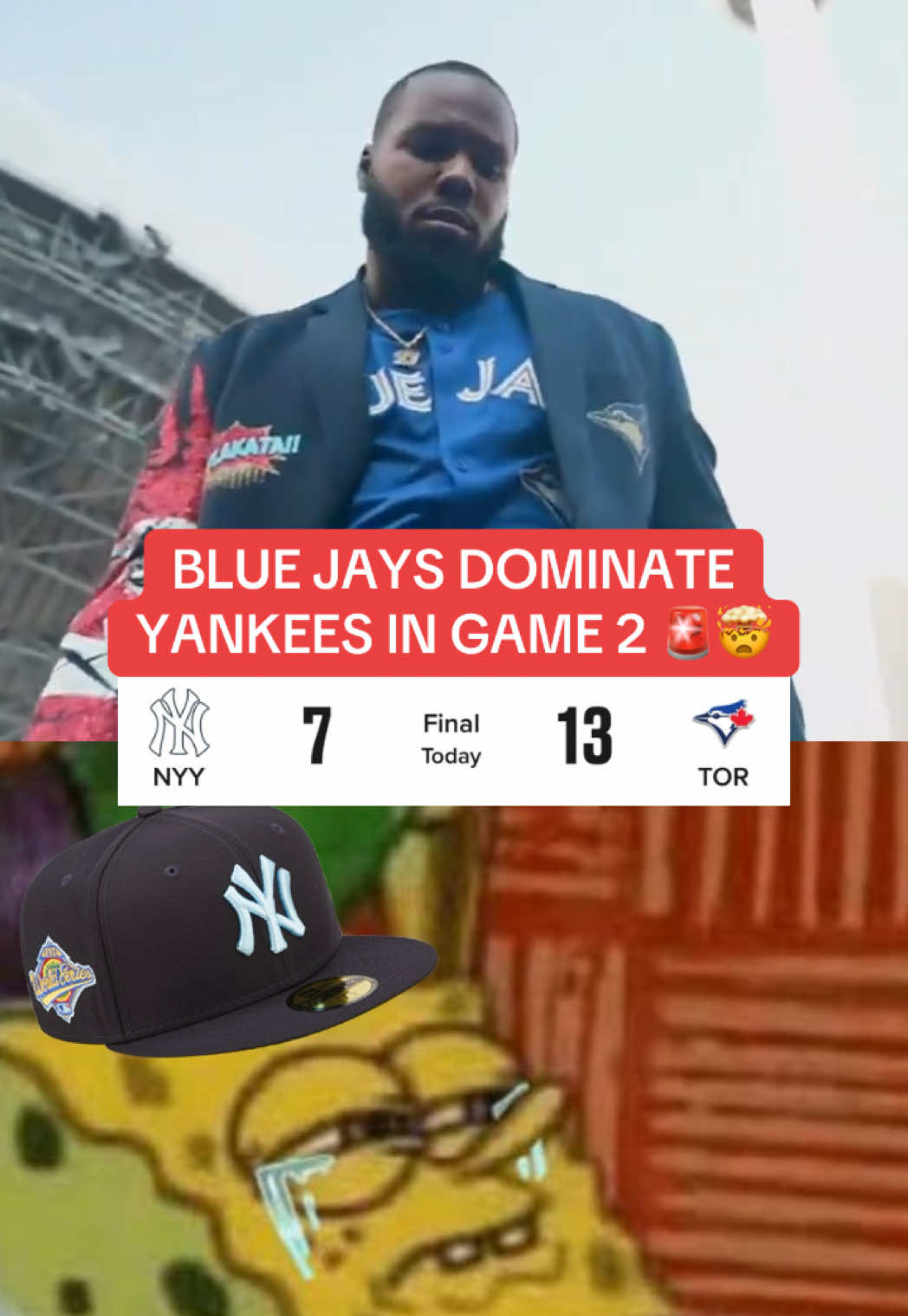 BLUE JAYS PUT UP 13 RUNS ON NEW YORK 👀😳 @MLB @MLBonFOX #baseball #mlbbaseball #bluejays #yankees #fyp 