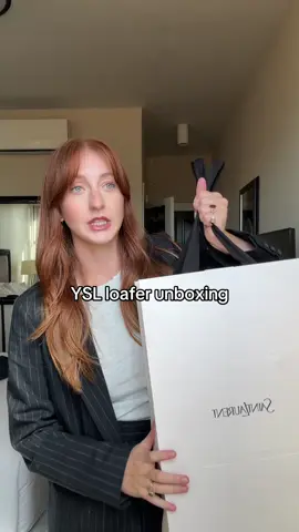 Idk why there is dust EVERYWHERE in this video but oh well I hope you like my little shoe unboxing #loafer #yslloafer #luxuringunboxing #yslunboxing 