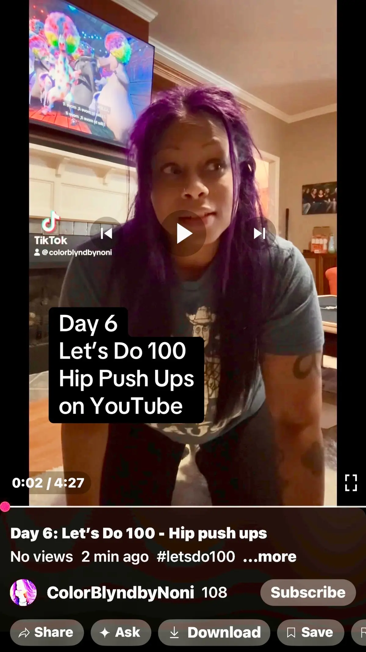 Day six is finally up for you guys to view. You have to check it out on my YouTube though sadly, TikTok would not upload it. Day seven is to come. #letsdo100 