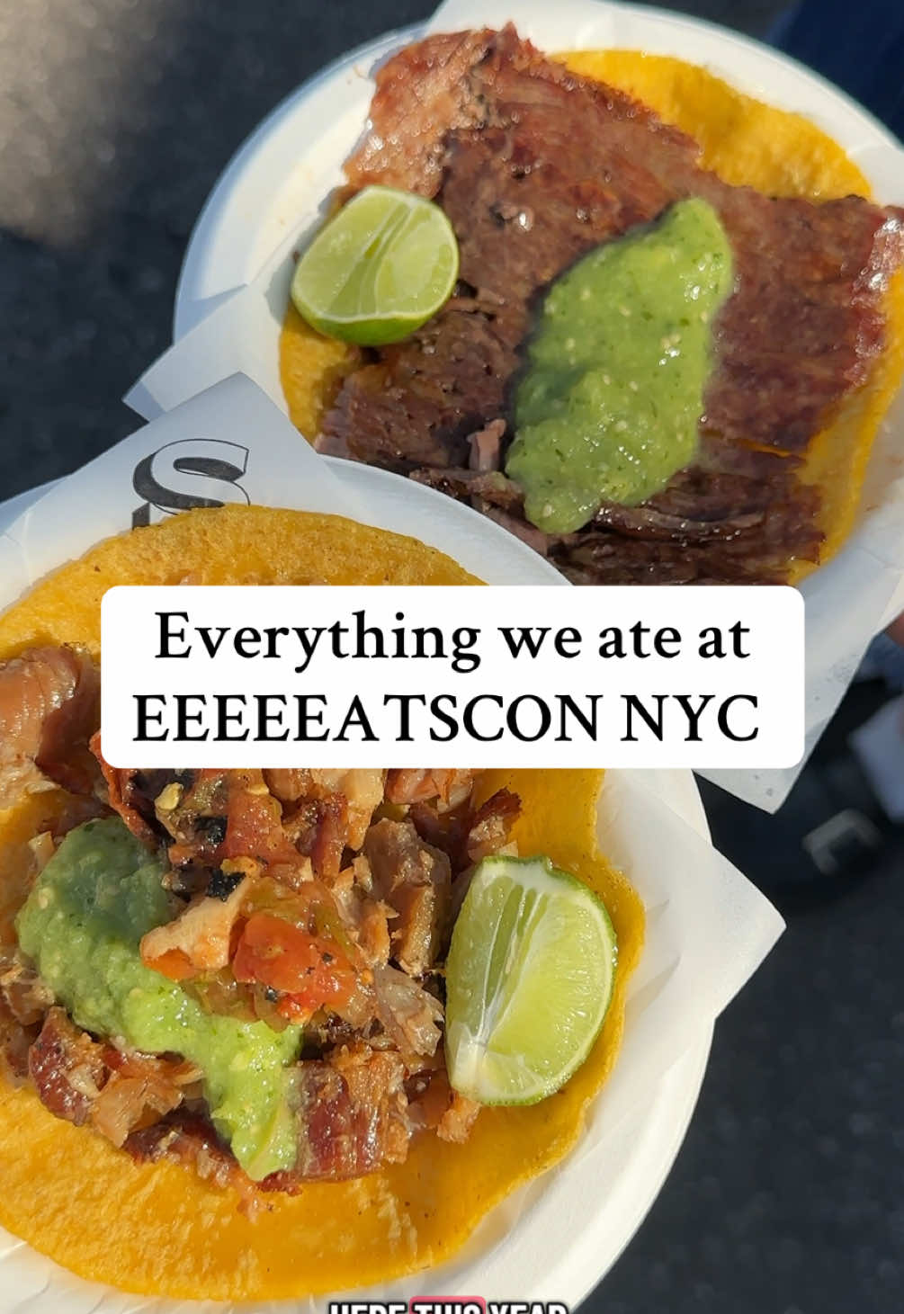 Actually so stuffed from EEEEEATSCON!! Great job @Infatuation NYC - favorite bites were Cowy Burger and Anajak Thai fish taco #sistersnacking #nyc #newyorkcity #food 