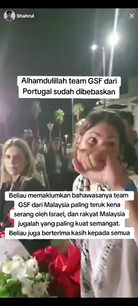 Mariana juga merupakan menteri dlm ahli parlimen dan beliau berkata kita semua patut putuskan hubungan diplomatik antara Israel. Beliau juga mengatakan bahawa Greta sangat kuat orangnya dan berkemungkinan akan dibebaskan dengan segera.  Live from Portugal @dshahblix #portugal #globalsumudflotilla #malaysia #world #freepalestine 