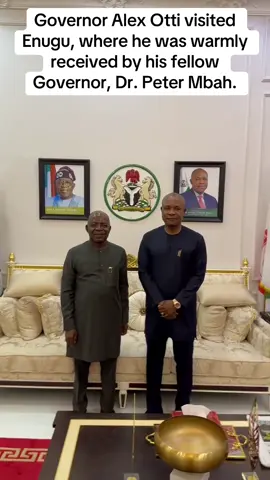 Today, Governor Alex Otti visited Enugu, where he was warmly received by his fellow Governor, Dr. Peter Mbah.