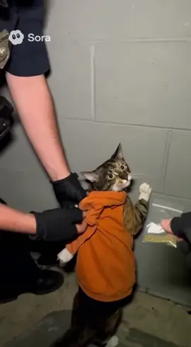 Free whiskers🫡 #sora #ai #soraai #cat #copcam 