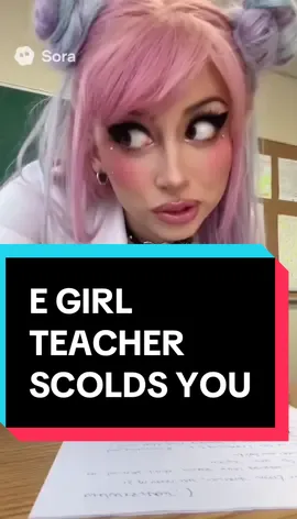 Suddenly I want to pay attention in class #egirl #cosplay #sora2 #openai #gothgirl 